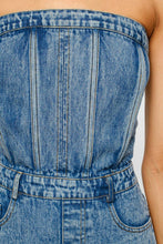 Load image into Gallery viewer, Corset Denim Jumpsuit
