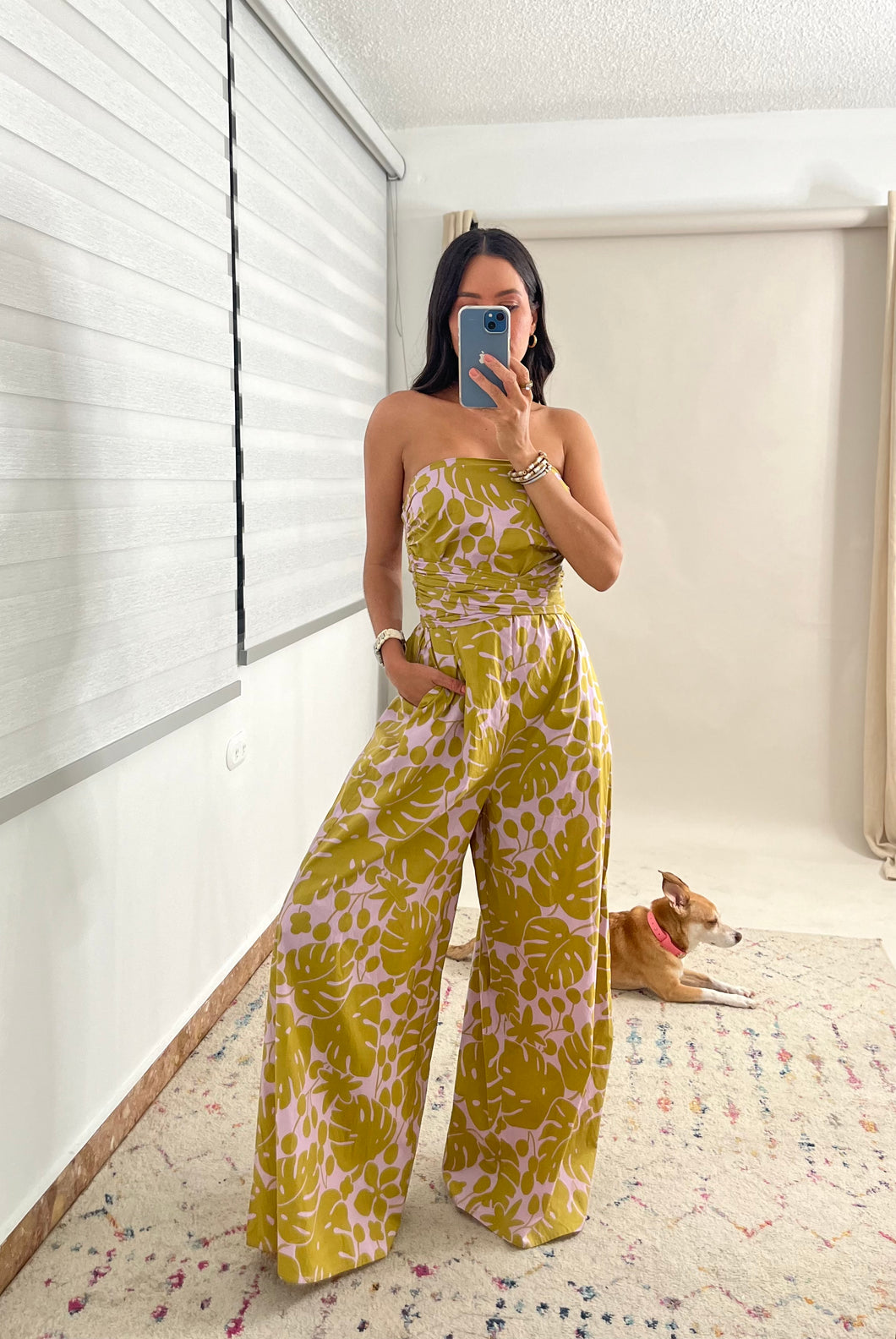 Wide leg Tie Waisted Jumpsuit en