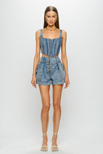 Load image into Gallery viewer, Denim High-waisted Short
