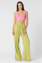 Load image into Gallery viewer, Lime Textured Side Slit Pant
