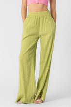 Load image into Gallery viewer, Lime Textured Side Slit Pant
