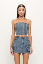 Load image into Gallery viewer, Denim Cargo Mini Skirt
