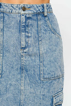 Load image into Gallery viewer, Denim Cargo Skirt
