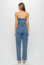 Load image into Gallery viewer, Corset Denim Jumpsuit
