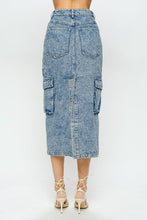 Load image into Gallery viewer, Denim Cargo Skirt
