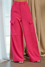 Load image into Gallery viewer, Cargo Wide Leg Pant- Pink
