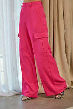 Load image into Gallery viewer, Cargo Wide Leg Pant- Pink
