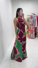 Load and play video in Gallery viewer, Sylvana Satin Maxi Dress
