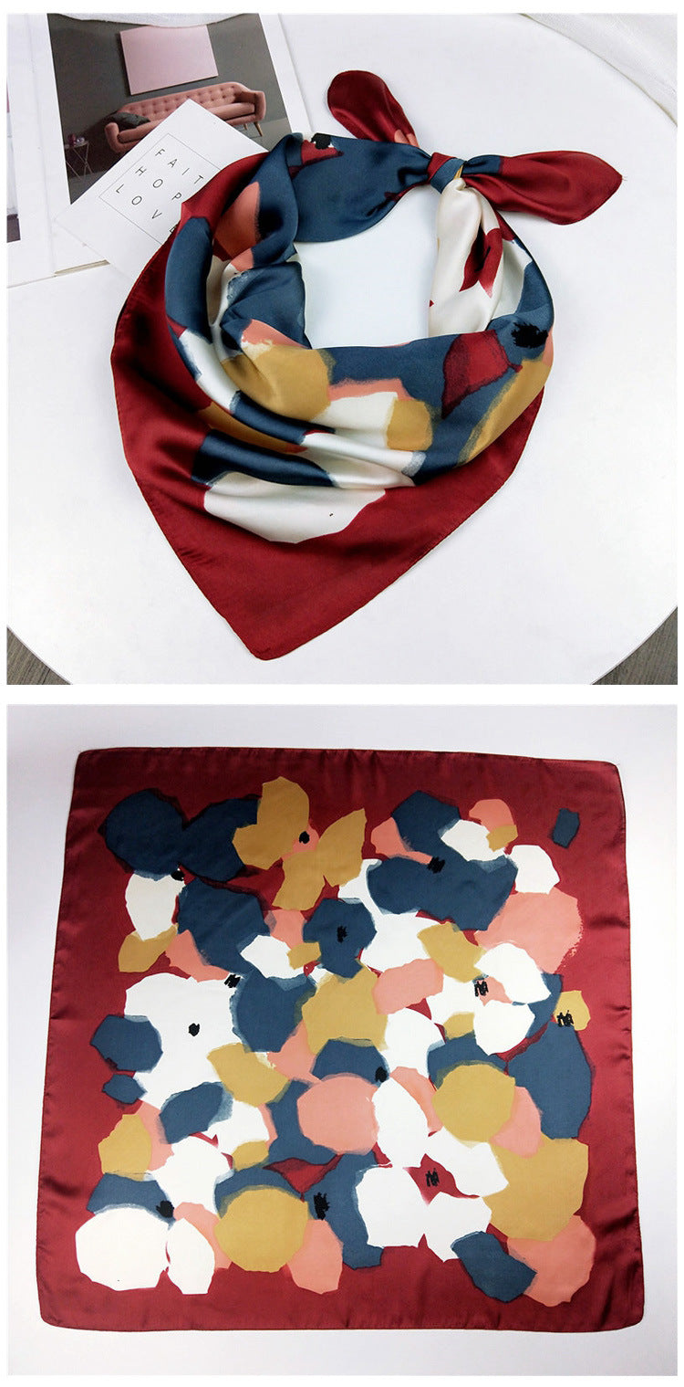 Floral Scarf Bandana- Rouge