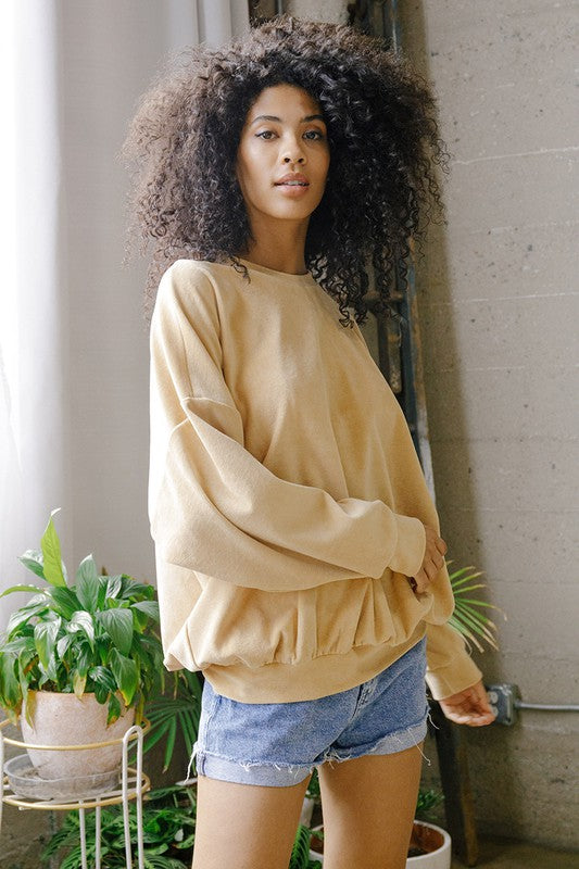 Oversized Velour Sweatshirt