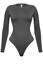 Load image into Gallery viewer, Black Long-sleeve Bodysuit
