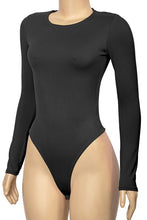 Load image into Gallery viewer, Black Long-sleeve Bodysuit
