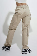 Load image into Gallery viewer, Woven Utility Cargo Pants- Tan
