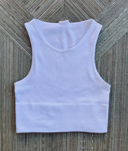 Load image into Gallery viewer, Racerback Crop Top- White
