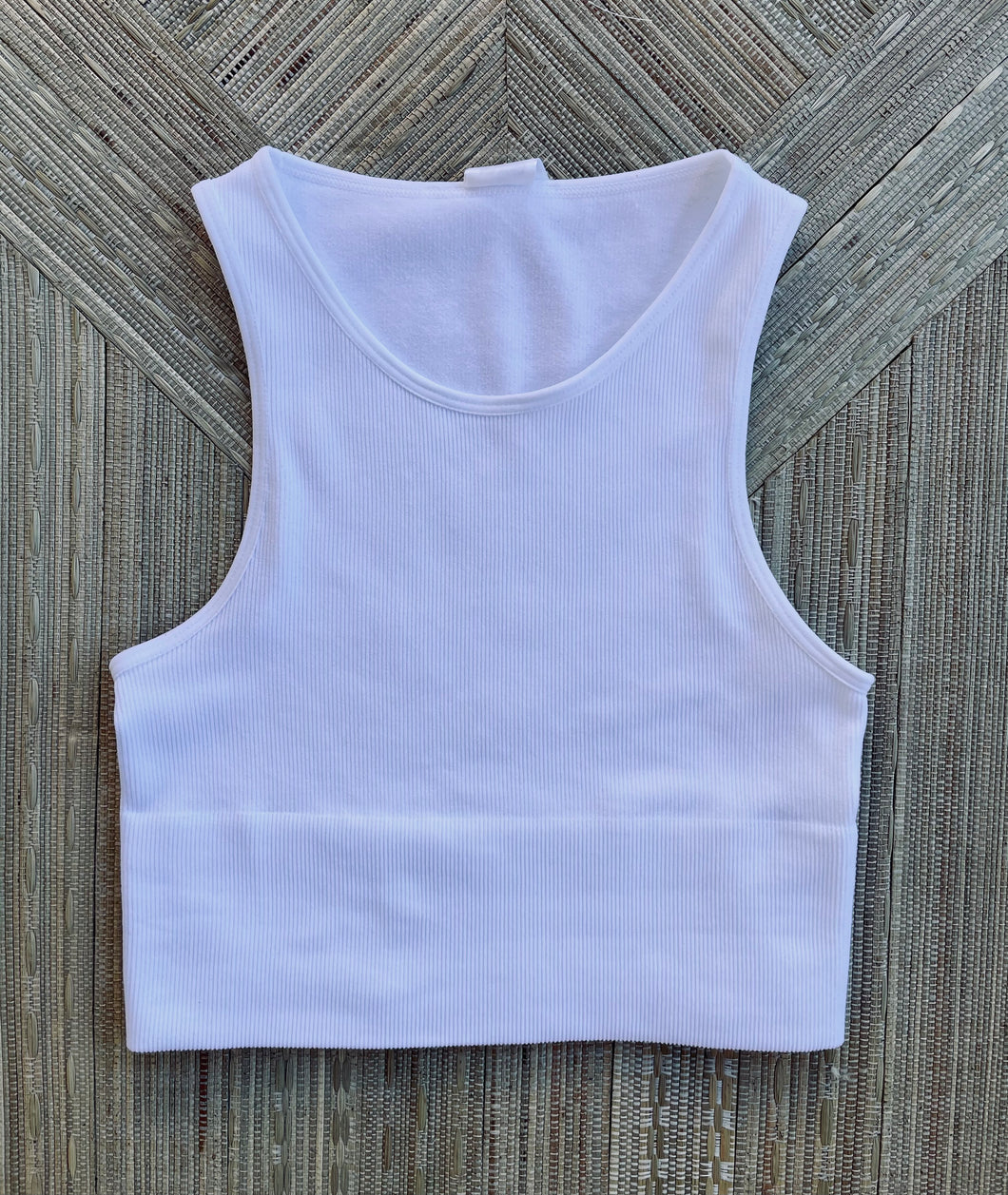 Racerback Crop Top- White