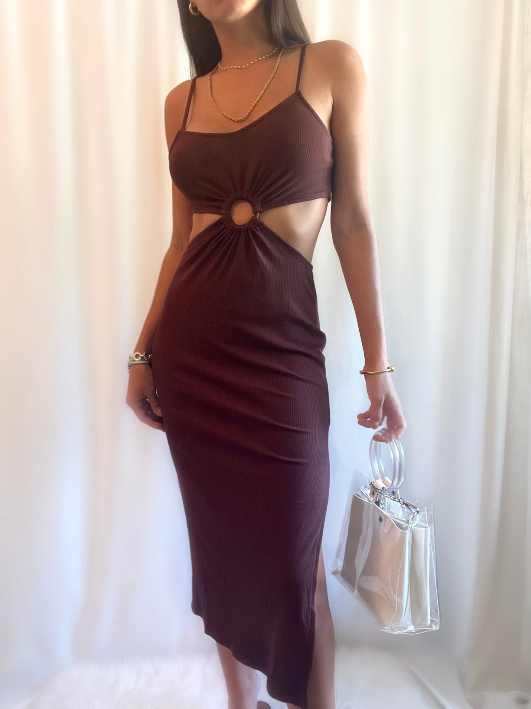 O-Ring Midi Dress