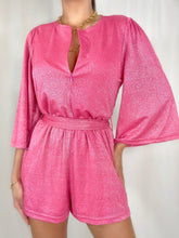 Load image into Gallery viewer, Fuchsia Shimmer Romper
