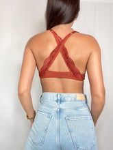 Load image into Gallery viewer, Lace Racerback Bralette- Maroon
