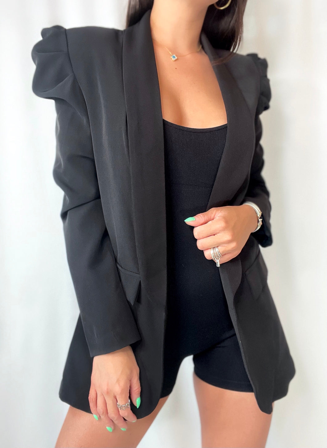 Bubble Shoulder Blazer