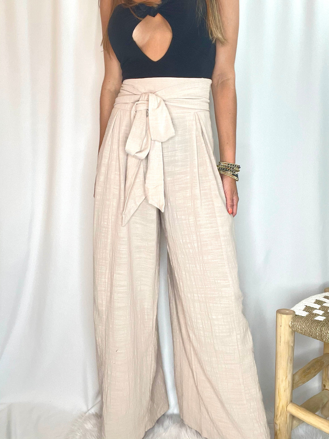 Pleated Wide Leg Pants