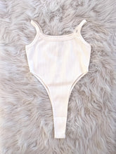 Load image into Gallery viewer, High-cut Rib Bodysuit- White
