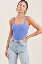 Load image into Gallery viewer, High-cut Rib Bodysuit- Blue
