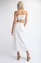 Load image into Gallery viewer, Cut-Out Midi Dress- White
