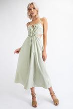 Load image into Gallery viewer, Cut-Out Midi Dress- Sage
