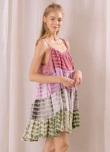 Load image into Gallery viewer, Tie Dye Color Block Dress
