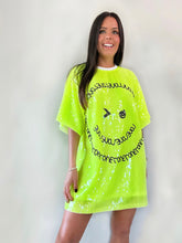 Load image into Gallery viewer, Happy Sequin T-Shirt Dress
