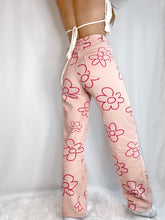 Load image into Gallery viewer, Pink Floral Wide Leg Pant
