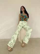 Load image into Gallery viewer, Floral Wide Leg Pant- Apple Green
