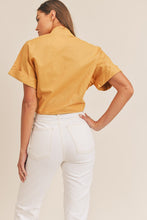 Load image into Gallery viewer, Linen Tie Top- Mustard
