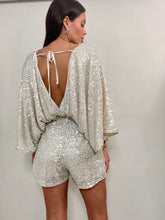 Load image into Gallery viewer, Endless Sequin Romper- Silver
