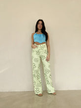 Load image into Gallery viewer, Floral Wide Leg Pant- Apple Green
