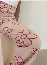 Load image into Gallery viewer, Pink Floral Wide Leg Pant
