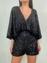 Load image into Gallery viewer, Endless Sequin Romper- Black
