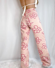 Load image into Gallery viewer, Pink Floral Wide Leg Pant
