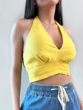 Load image into Gallery viewer, Yellow Halter Top
