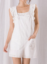 Load image into Gallery viewer, White Eyelet Overall Romper
