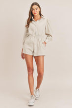 Load image into Gallery viewer, Linen Long Sleeve Romper
