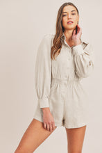 Load image into Gallery viewer, Linen Long Sleeve Romper
