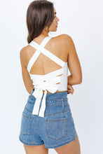 Load image into Gallery viewer, Back tie Top- White
